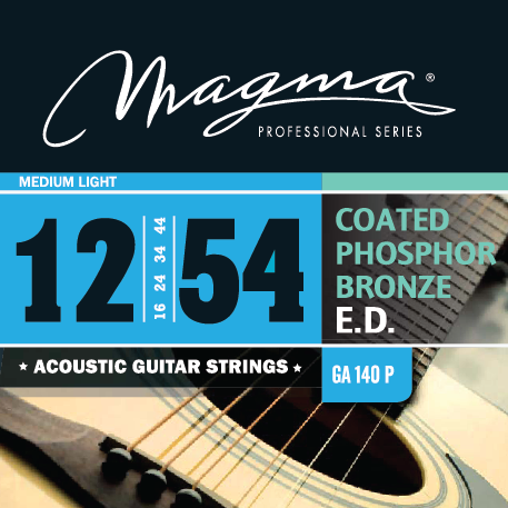 Magma Strings GA140P Струны для акустической гитары Серия: Coated Phosphor Bronze Калибр: 12-16-