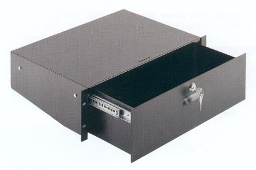 EUROMET EU/R-CA3 04582 Выдвижной рэковый ящик с замком, 3U, сталь черного цвета