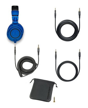 AUDIO-TECHNICA ATH-M50XBB студийные мониторные наушники цвет "чёрный + синий" фото 4