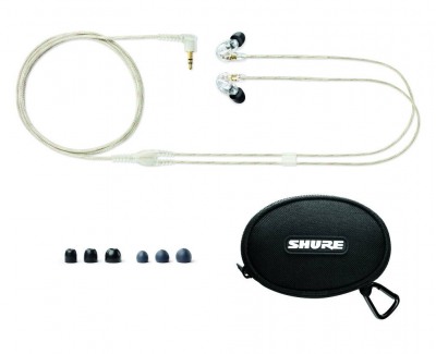 SHURE SE215-CL головные телефоны с одним драйвером, отсоединяемым кабелем, прозрачные фото 7