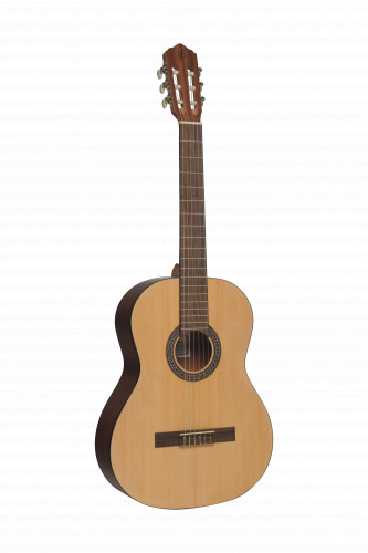 FLIGHT C-125 NA 4/4 классическая гитара 4/4, верхн. дека-ель, корпус-сапеле, цвет натурал фото 2
