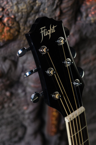 FLIGHT D-200 BK акустическая гитара, цвет черный фото 3