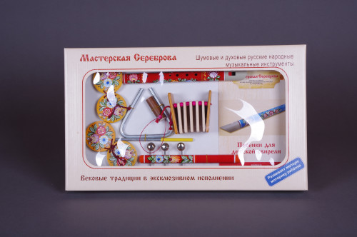МАСТЕРСКАЯ СЕРЕБРОВА К2-КТ-12 Дивная дудочка с росписью Перкуссионный набор 5 предметов фото 2