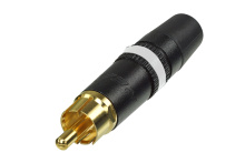 Neutrik Rean NYS373-9 кабельный разъем RCA корпус черный хром, золоченые контакты,белая маркировочна