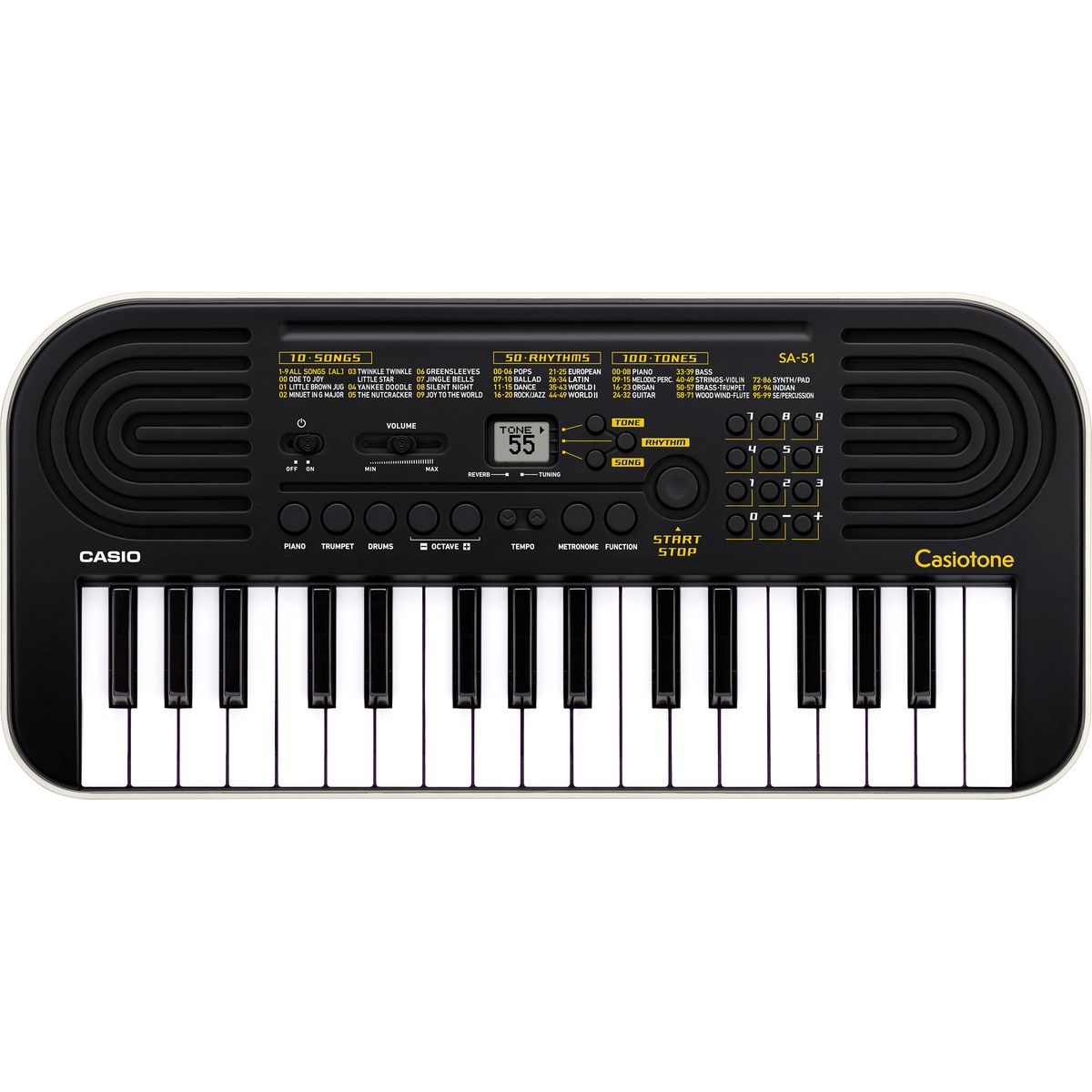 Casio SA-51 синтезатор с автоаккомпанементом, 32 мини-клавиши, 32 ...