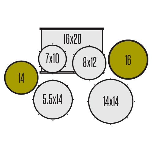 Ddrum D120B BR Удар. установка (2 кор): 5 бараб., тарелка, стойки, педаль, палочки цвет красный фото 2