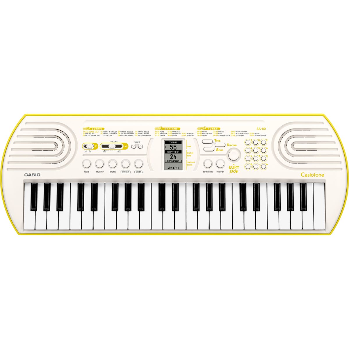 Casio SA-80 синтезатор с автоаккомпанементом, 44 мини-клавиши, 32 ...