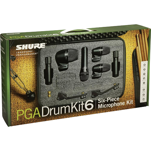 SHURE PGADRUMKIT6 набор микрофонов для ударных, включает 1 PGA52, 2 PGA56s, 1 PGA 57 и 2 PGA81s фото 2