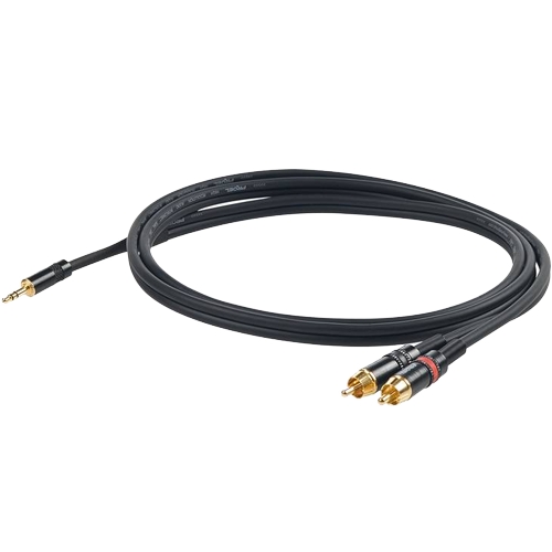 Proel CHLP215LU15 Сценич. кабель, JACK 3.5 mm стерео — 2хRCA папа длина 1.5m