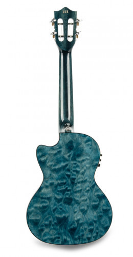 LANIKAI QM-BLCET укулеле тенор, волнистый клен, звукосниматель, вырез,чехол 10мм. в комплекте фото 2