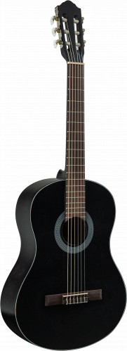 FLIGHT C-100 BK 4/4 классическая гитара 4/4, верхн. дека-ель, корпус-сапеле, цвет черный фото 3
