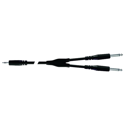 Proel BULK505LU3 Инсертный кабель 3.5 jack stereo 2x6.3 mono jack, длина 3 метра