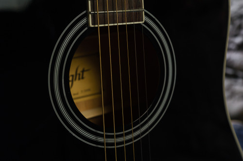 FLIGHT D-200 BK акустическая гитара, цвет черный фото 2