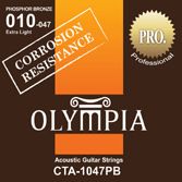 Olympia CTA1047PB струны для акустической гитары с устойчивостью к коррозии фосфорная бронза (10 -