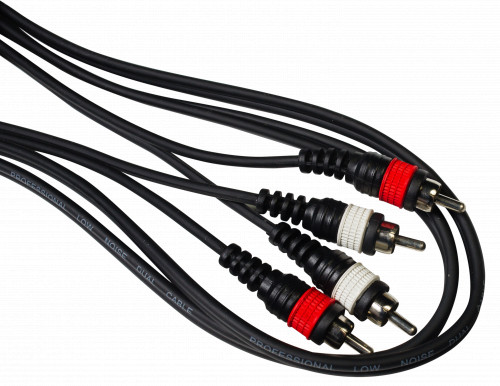 STANDS & CABLES DUL-002-1.8 Аудио кабель 1.8 м. Разъемы: 2xRCA папа 2xRCA папа. Цвет: черный. фото 2