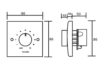 CMX Audio VC-C120 Регулятор громкости (аттенюатор) мощность 120Вт, 5 положений фото 3