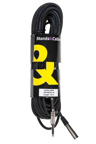STANDS & CABLES MC-030XJ-15 кабель распаянный XLR папа JACK 6,3 мм. стерео, длина 15 м.