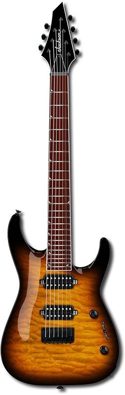 JACKSON JS32-7Q DINKY Tobacco Burst семиструнная электрогитара, цвет ...