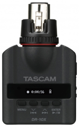 Tascam DR-10X портативный рекордер, прямое XLR подключение к динамическим и электретным микрофонам без кабеля.