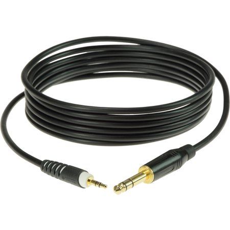 Klotz AS-MJ0150 коммутационный кабель 3,5 мм стерео миниджек (M) /джек 6,3 (M) 1,5 м черный