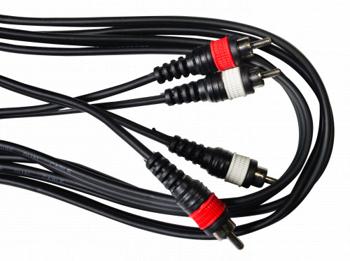 STANDS & CABLES DUL-002-3 Аудио кабель 3 м. Разъемы: 2xRCA папа 2xRCA папа. Цвет: черный. фото 2