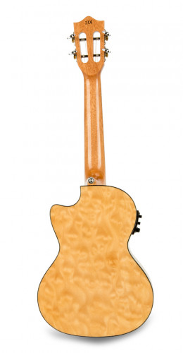 LANIKAI QM-NACET укулеле тенор, волнистый клен, звукосниматель, вырез,чехол 10мм. в комплекте фото 2
