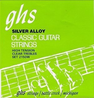 GHS STRINGS 2000 SILVER ALLOY набор струн для классической гитары, черный нейлон/бронза.