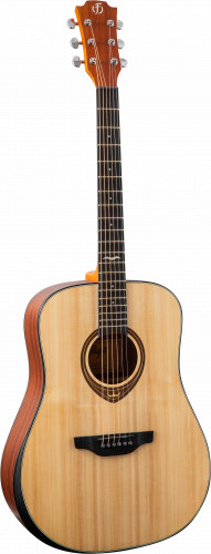 FLIGHT AD-555 NA акустическая гитара Solid TOP, cо скосом, цвет натурал фото 3