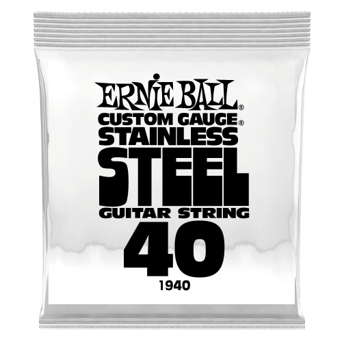Ernie Ball 1940 струна одиночная для электрогитары Серия Stainless Steel Калибр: 40 Сердцевина: