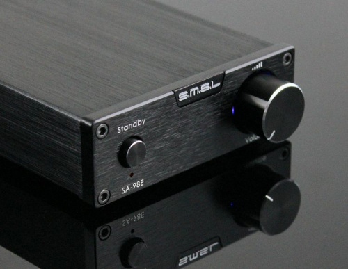 SMSL SA-98E black Усилитель. Выходная мощность: ( DC=32В ) 80Вт/ 6 THD = 10% 65Вт/ 8 ?THD = 10% Входная мощность:400mv~2V Вход: RCA разъем. Напряжение фото 2