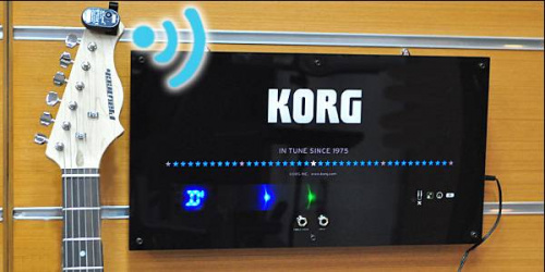 KORG WDT-1 тюнер цифровой хроматический настенный, цвет черный, синяя шкала фото 2