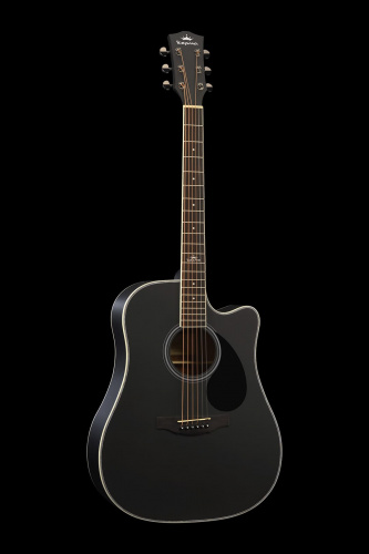 KEPMA D1CE Black электроакустическая гитара, цвет черный, в комплекте 3м кабель фото 8