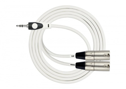 Kirlin LGY-370L 2M WH кабель Y-образный 2 м Разъемы: 3.5 мм стерео миниджек 2 x XLR папа Матер фото 3