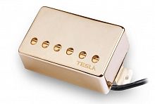 Tesla PLASMA-X1/GD/BR Bridge. Звукосниматель, хамбакер, золотая крышка