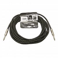 Invotone ACI1106BK инструм. кабель, m. jack 6,3 — m. jack 6,3, тряпочная изол, дл. 6 м (черный)