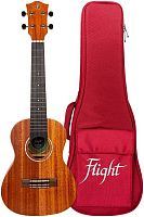 FLIGHT ANTONIA CE укулеле со звукоснимателем, концерт, SOLID TOP махагони, натуральная, чехол в ко