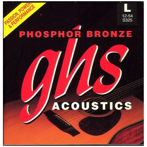 GHS STRINGS S325 PHOSPHOR BRONZE набор струн для акустической гитары, 12-54