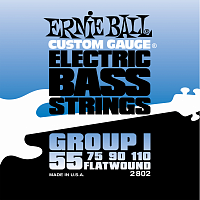 Ernie Ball 2802 струны для бас-гитары Flat Wound Bass Group I (55-75-90-110)