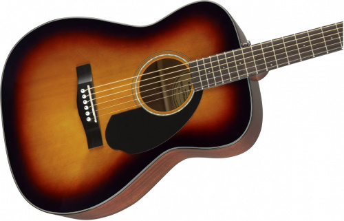 FENDER CC-60S CONCERT SUNBURST WN акустическая гитара, топ массив ели, накладка орех, цвет санберс фото 3