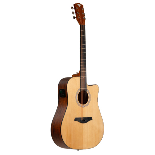 ROCKDALE Aurora D3-E Gloss C NAT электроакустическая гитара дредноут с вырезом, цвет натуральный, глянцевое покрытие фото 2