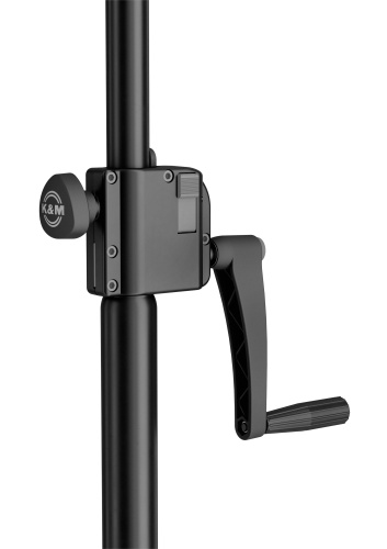 K&M 24615-000-55 Алюминиевая стойка-элеватор для акустических систем и светового оборудования, регулировка высоты от 1755 до 3000 мм, нагрузка до 35 к фото 2