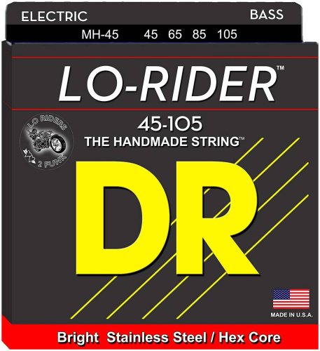 DR MH-45 серия Lo-Rider для бас-гитары, нержавеющая сталь, Medium (45-105)