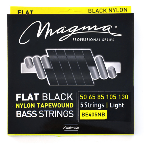 Magma Strings BE405NB Струны для 5-струнной бас-гитары Low B 50-130, Серия: Nylon Black Tapewound, Калибр: 50-65-85-105-130, Обмотка: плоская, обёрнут фото 4