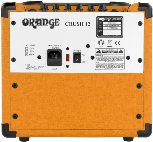 ORANGE CRUSH 12 гитарный комбо усилитель, 1x6", 12 Вт, один канал, регулятор уровня перегруза, 3-пол фото 2