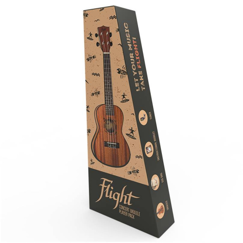 FLIGHT NUC PACK укулеле + тюнер, концерт, корпус сапеле фото 6
