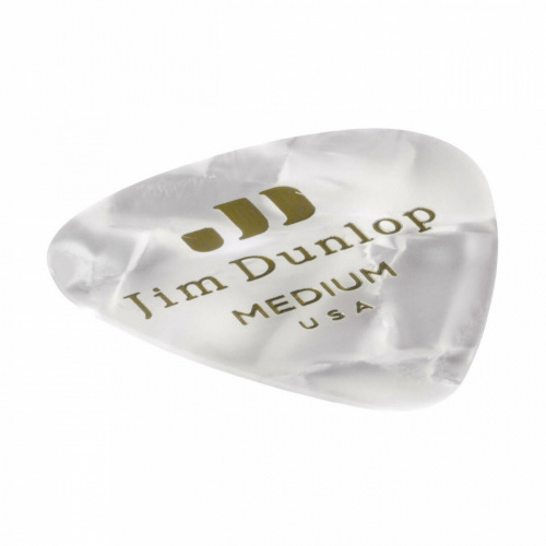 Dunlop Celluloid White Pearloid Medium 483P04MD 12Pack медиаторы, средние, 12 шт. фото 2