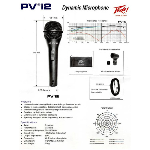 PEAVEY PVI 2 1/4", микрофон динамический фото 2