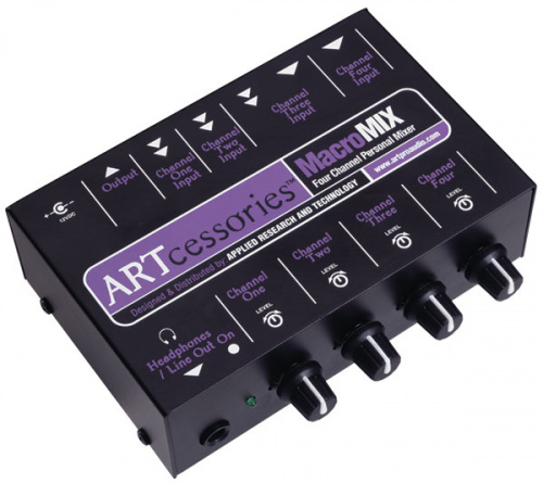 ART MacroMIX Компактный, 8 канальный микшер, 1/2-ой вход L-R RCA, 3 вход 1-4 или два L-R RCA, 4 вхо фото 3
