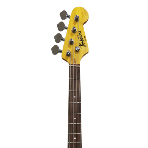 Russtone RUBS-PB BK Бас-гитара 4 струнная, Дерево деки: Тополь, Дерево грифа: Твёрдый клён, матовый лак, Звукосниматели: HH, чёрные, Цвет: Чёрный, Фур фото 2