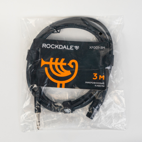 ROCKDALE XF001-3M готовый микрофонный кабель, разъемы XLR female X stereo jack male, длина 3 м, черный фото 6